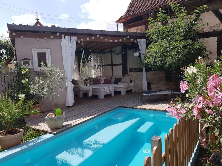 Romantisches Rosencottage Hofheim in Unterfranken Buitenkant foto